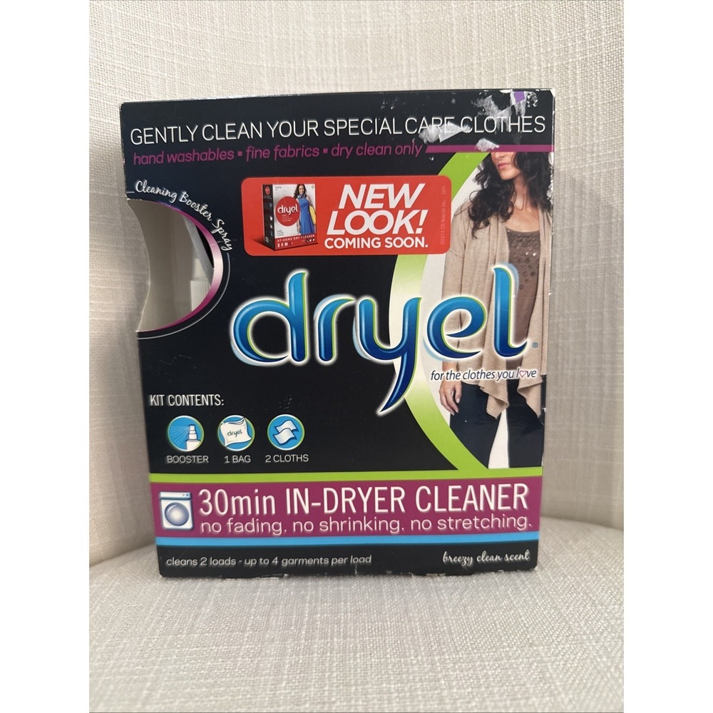 Dryel 30 min In-Dryer Cleaner Booster 2 Loads Kit New Sealed‎